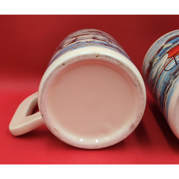 Victorian Christmas Mugs – Vintage Holiday Stoneware Set - Picture 11 of 15